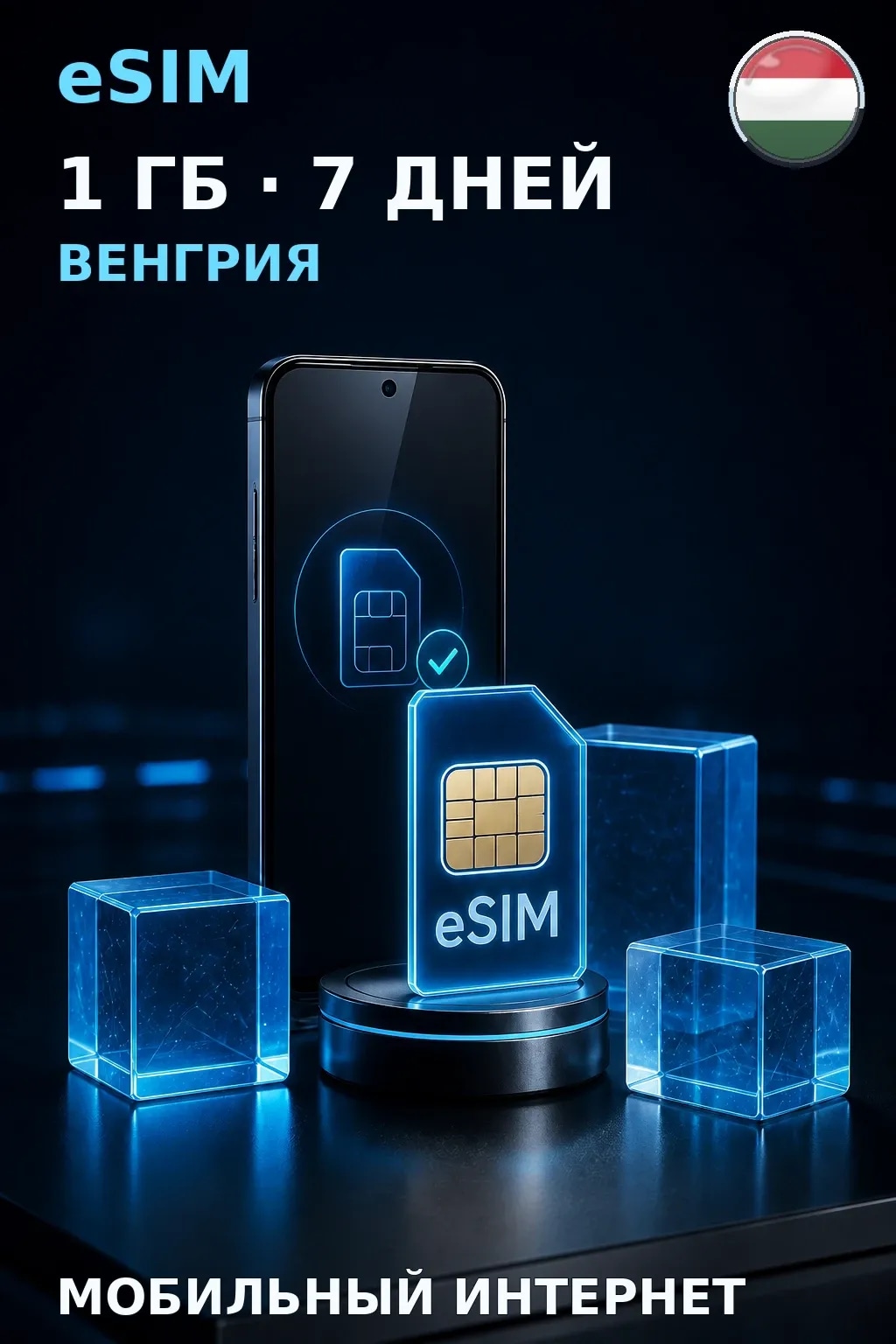 eSIM Венгрия — 1 ГБ, 7 дней — интернет